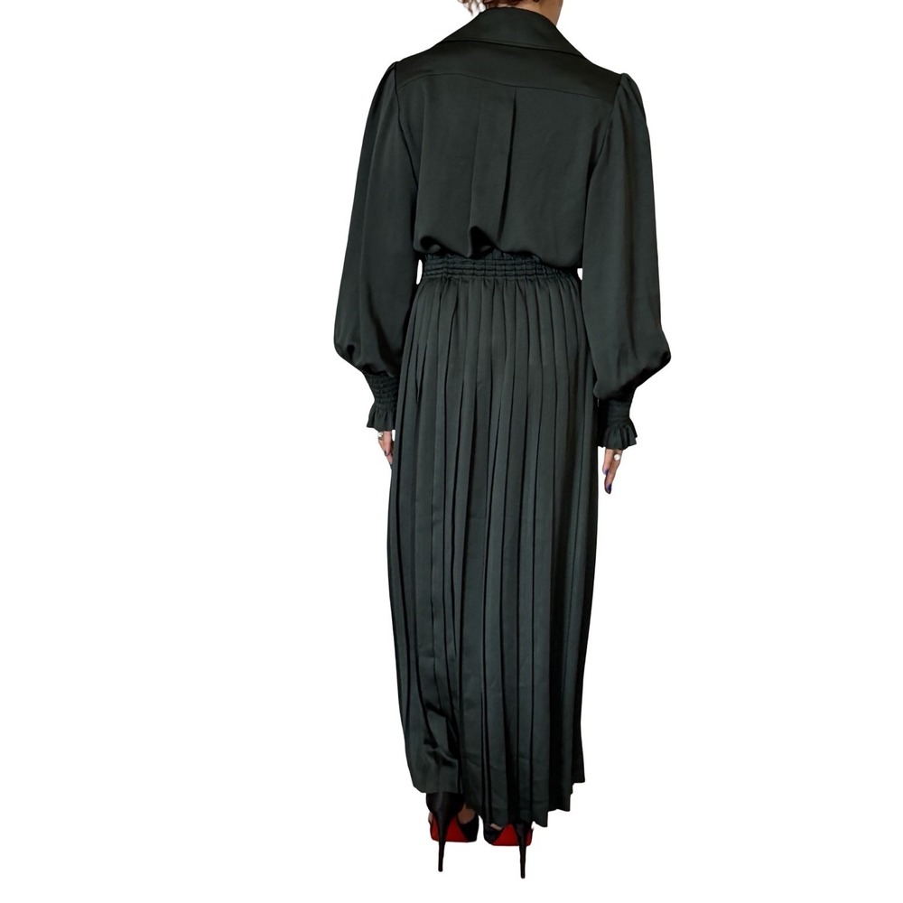See By Chloe Skirt Set Outfit Coord Green Satin Top Pleated Midi Maxi Skirt 40 4 - Picture 12 of 16